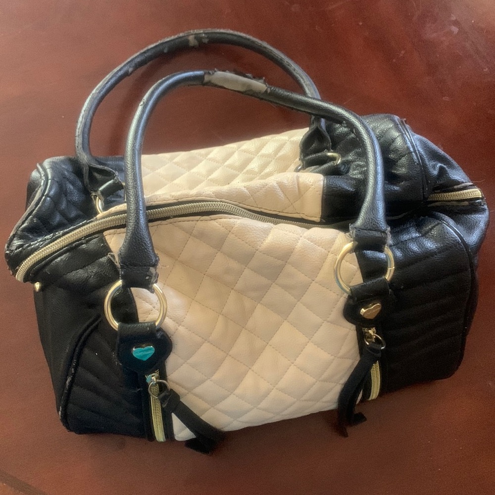 Betsey Johnson Quilted Boston Style Bag